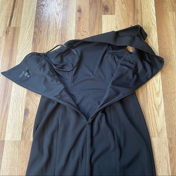 NWT Maggy London Black One Shoulder Sheath Dress sz 8 - Picture 8 of 10
